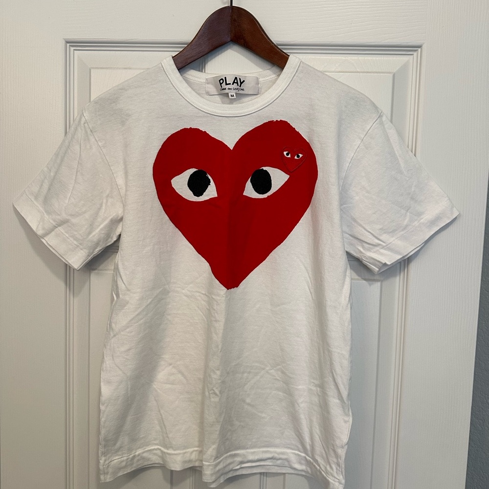Comme des Garcons Tee with Red Heart Design